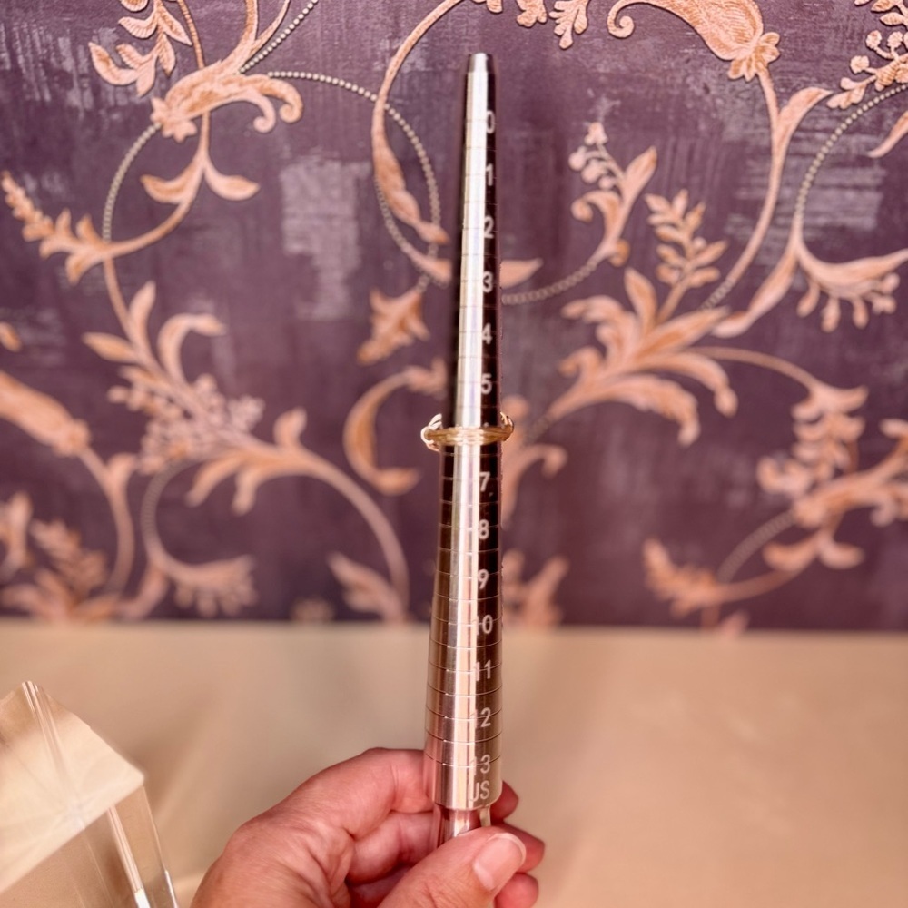 Vintage Estate Red Glass and Silver Toned Wire Ring Size 6 Lot D68 - Picture 8 of 8